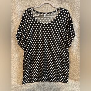 Short Sleeve Polka Dot Shirt w/pockets from Amazon 3X